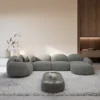 Strukturstoff U-Form XL Wohnlandschaft Lumira – Bild 6