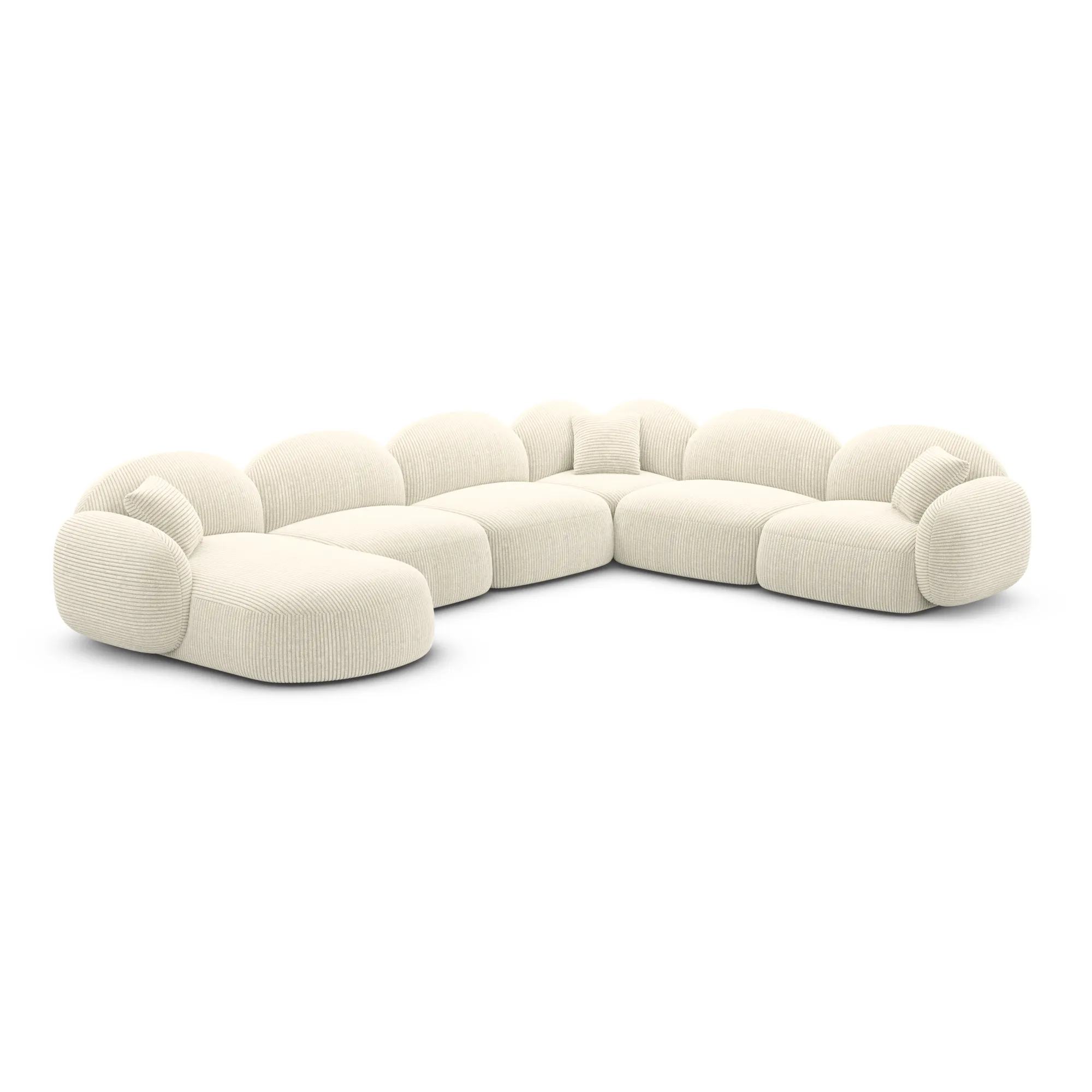 Cord U-Form XXL Wohnlandschaft Lumira – Bild 18