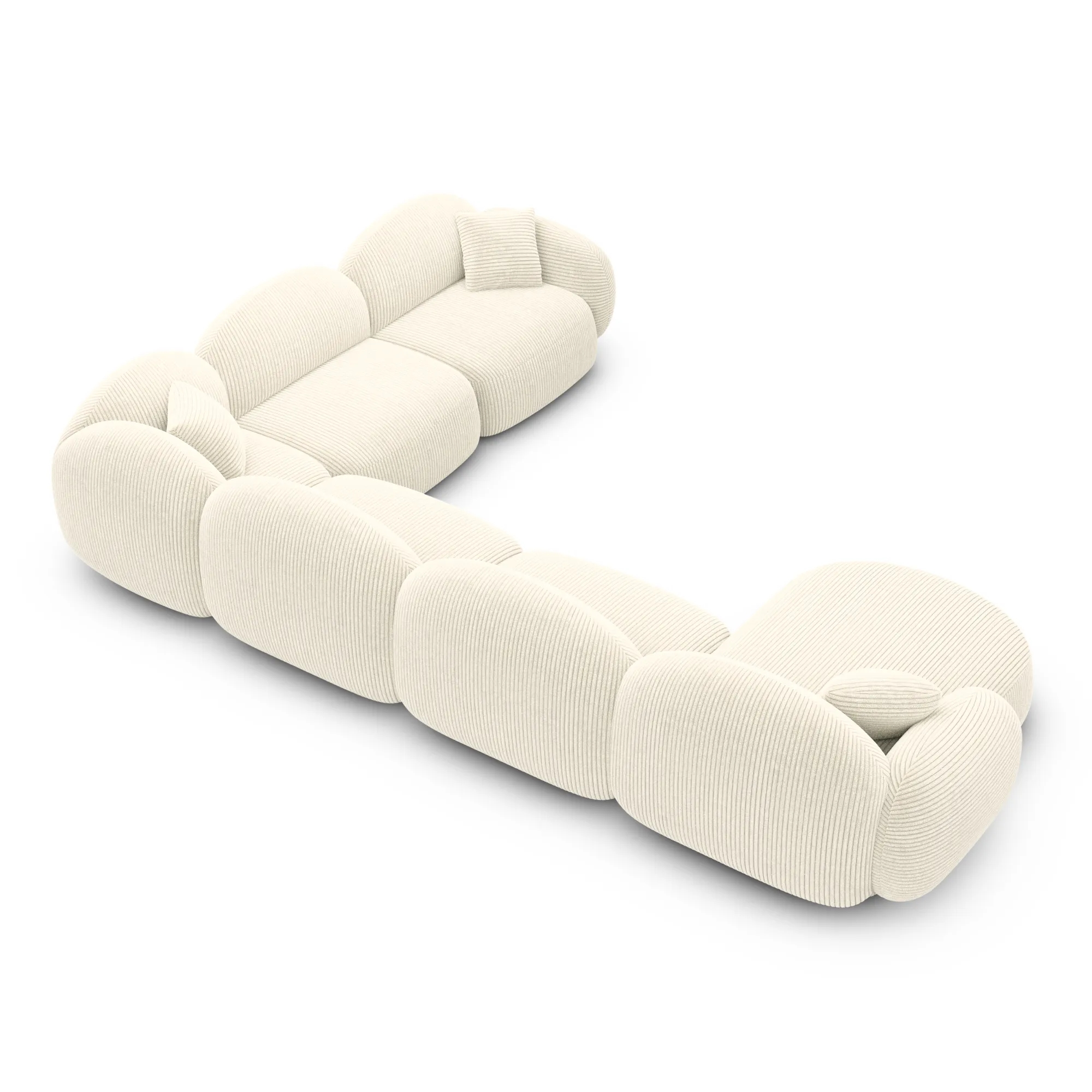 Cord U-Form XXL Wohnlandschaft Lumira – Bild 20
