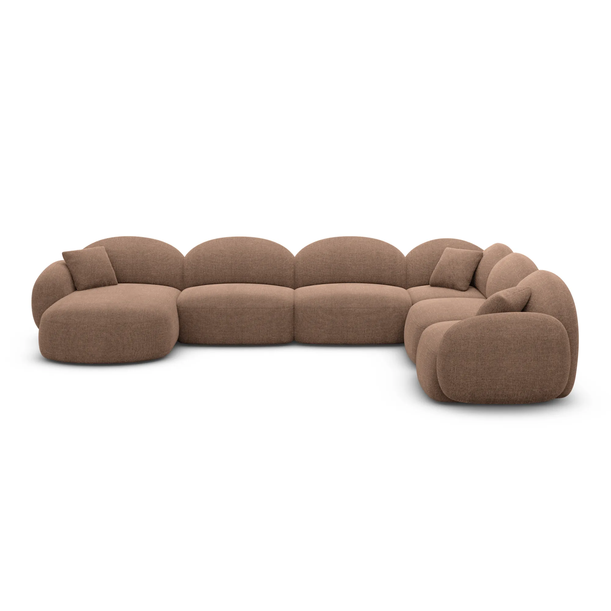 Strukturstoff U-Form XXL Wohnlandschaft Lumira – Bild 25