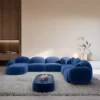 Samtstoff U-Form XXL Wohnlandschaft Lumira – Bild 23