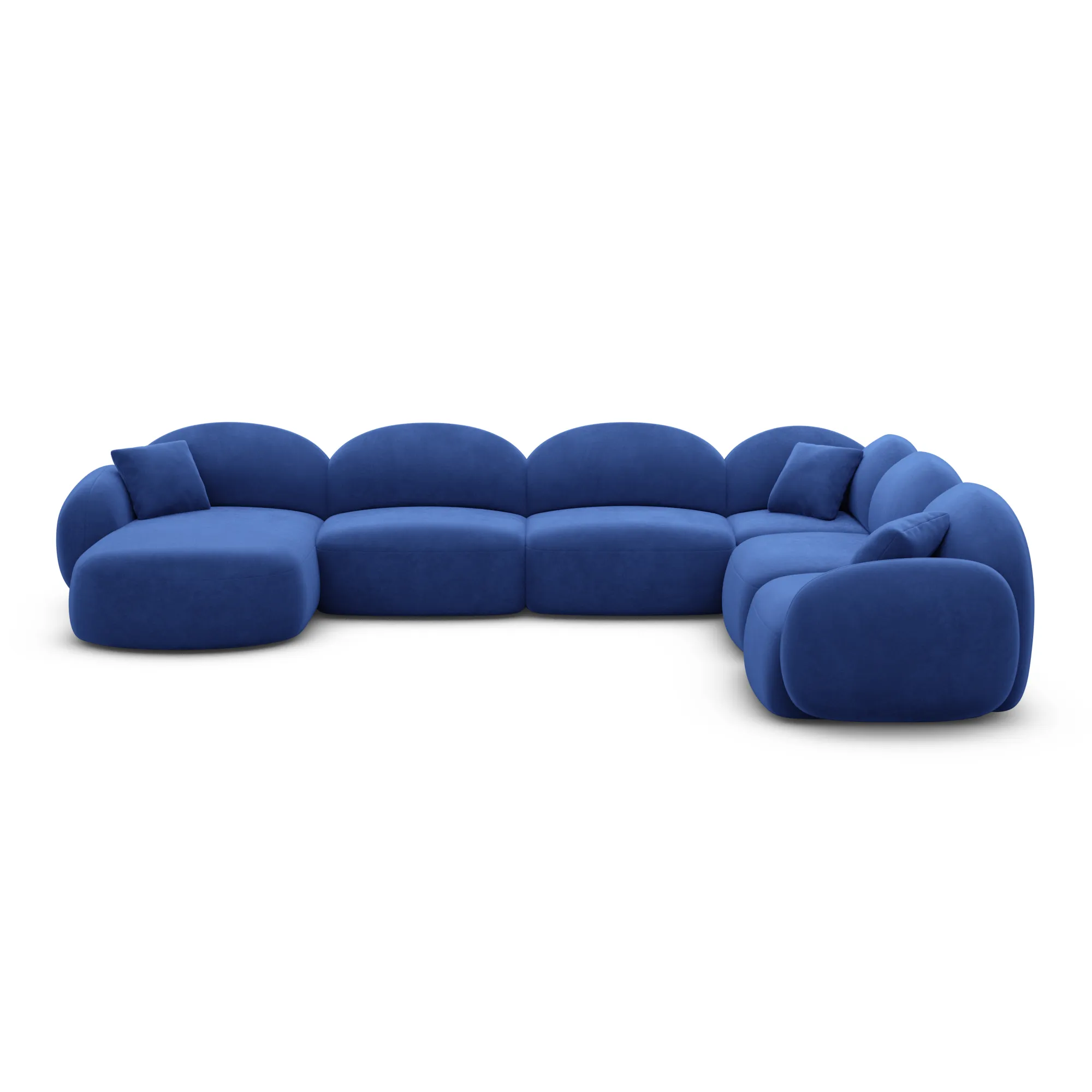 Samtstoff U-Form XXL Wohnlandschaft Lumira – Bild 38