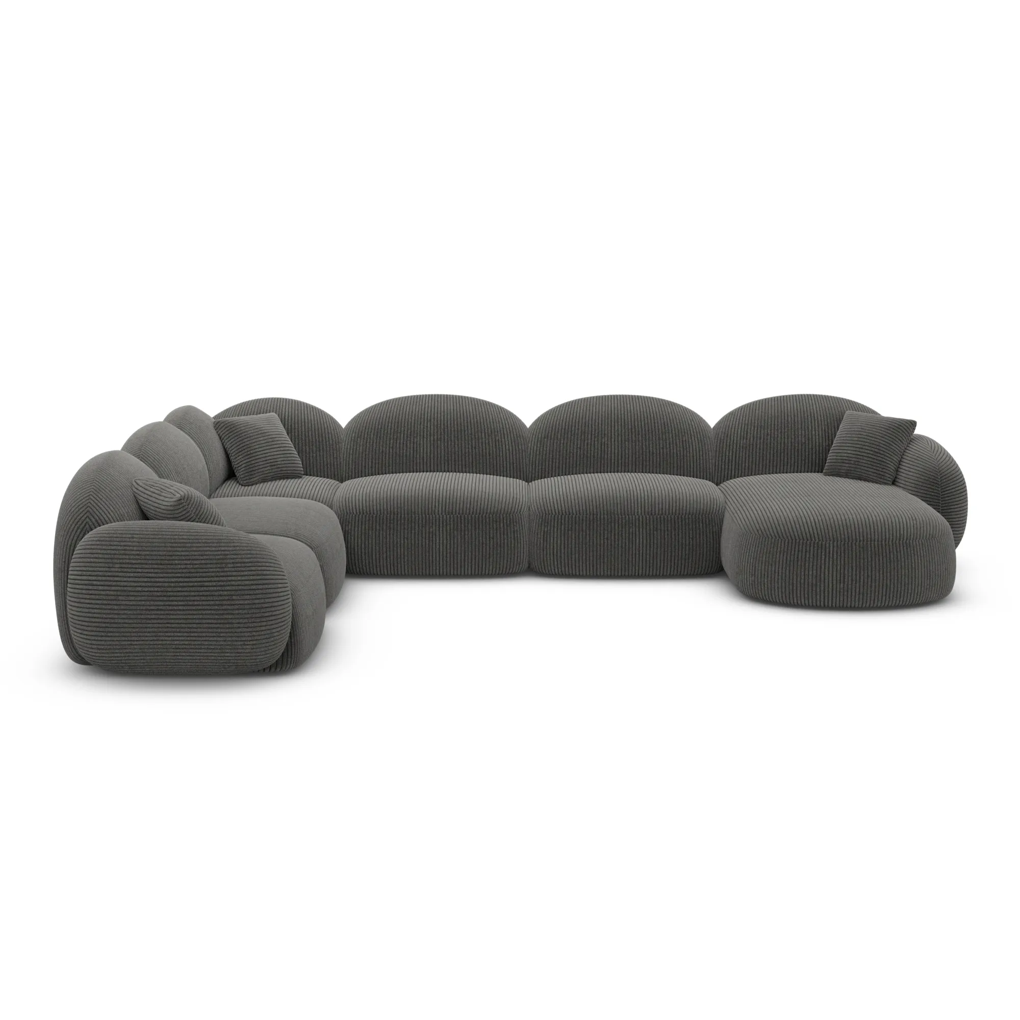 Cord U-Form XXL Wohnlandschaft Lumira – Bild 28