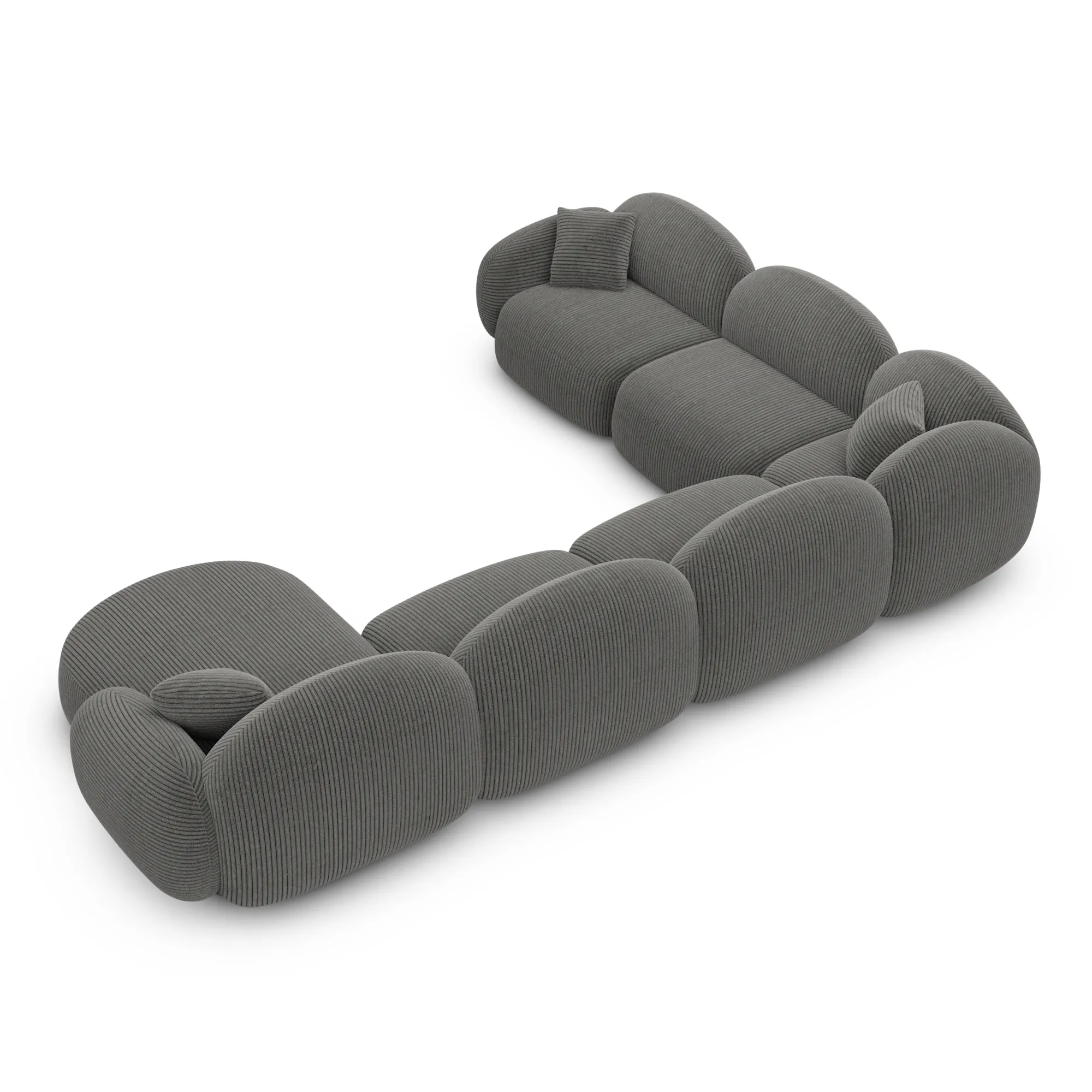 Cord U-Form XXL Wohnlandschaft Lumira – Bild 29