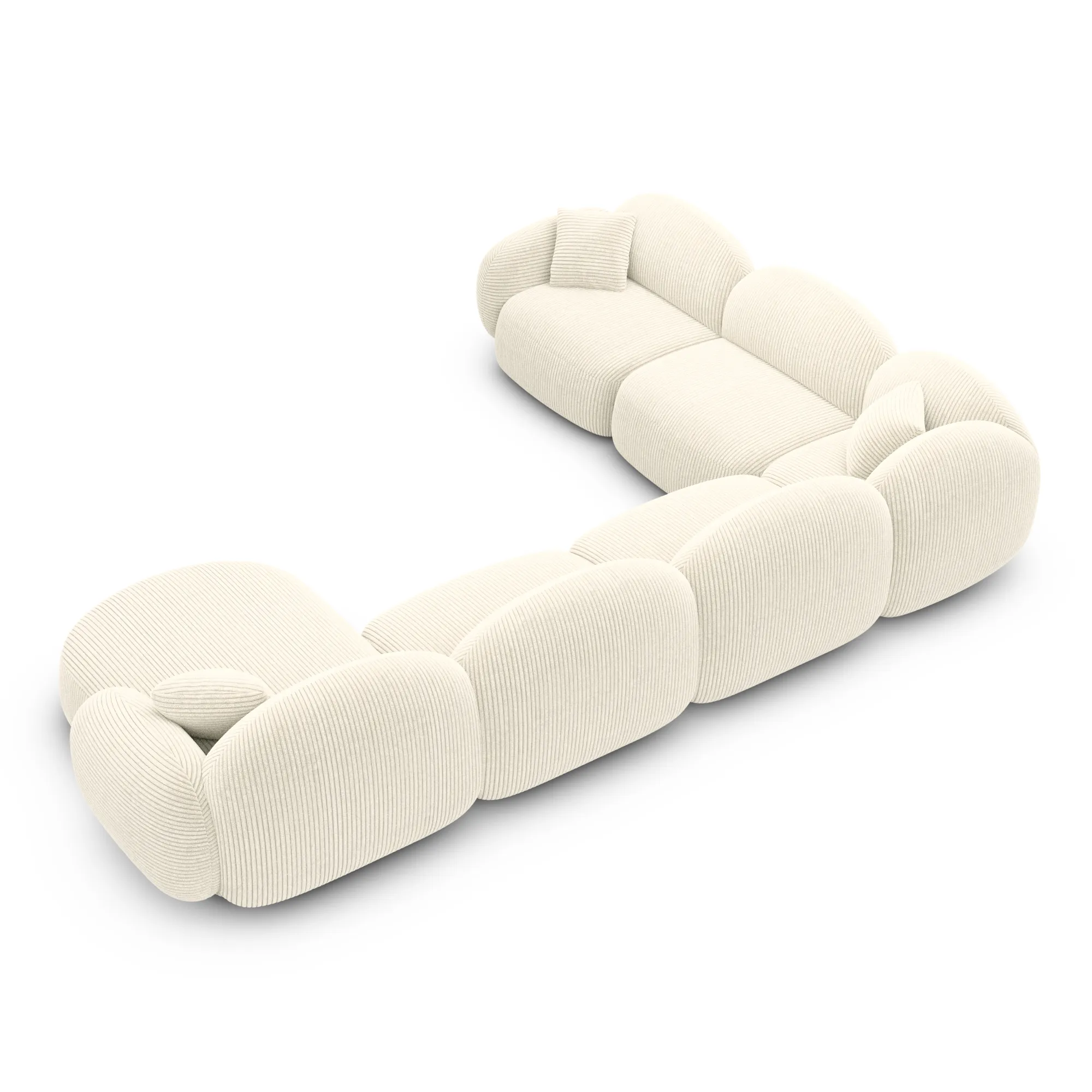 Cord U-Form XXL Wohnlandschaft Lumira – Bild 32