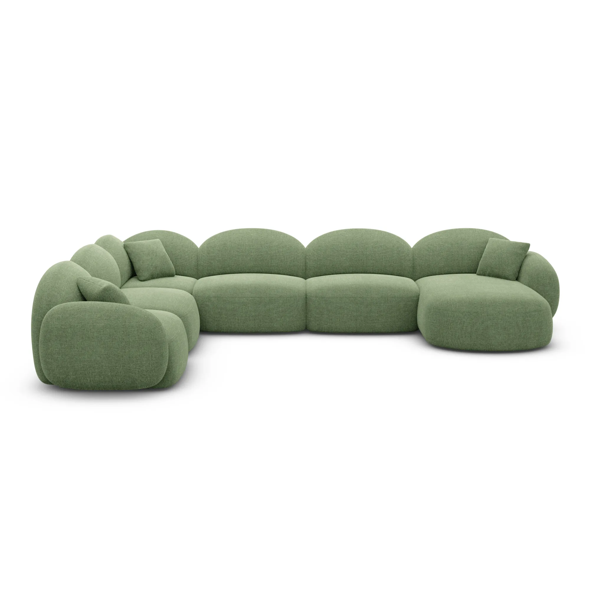 Strukturstoff U-Form XXL Wohnlandschaft Lumira – Bild 64