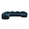 Samtstoff U-Form XXL Wohnlandschaft Lumira – Bild 68