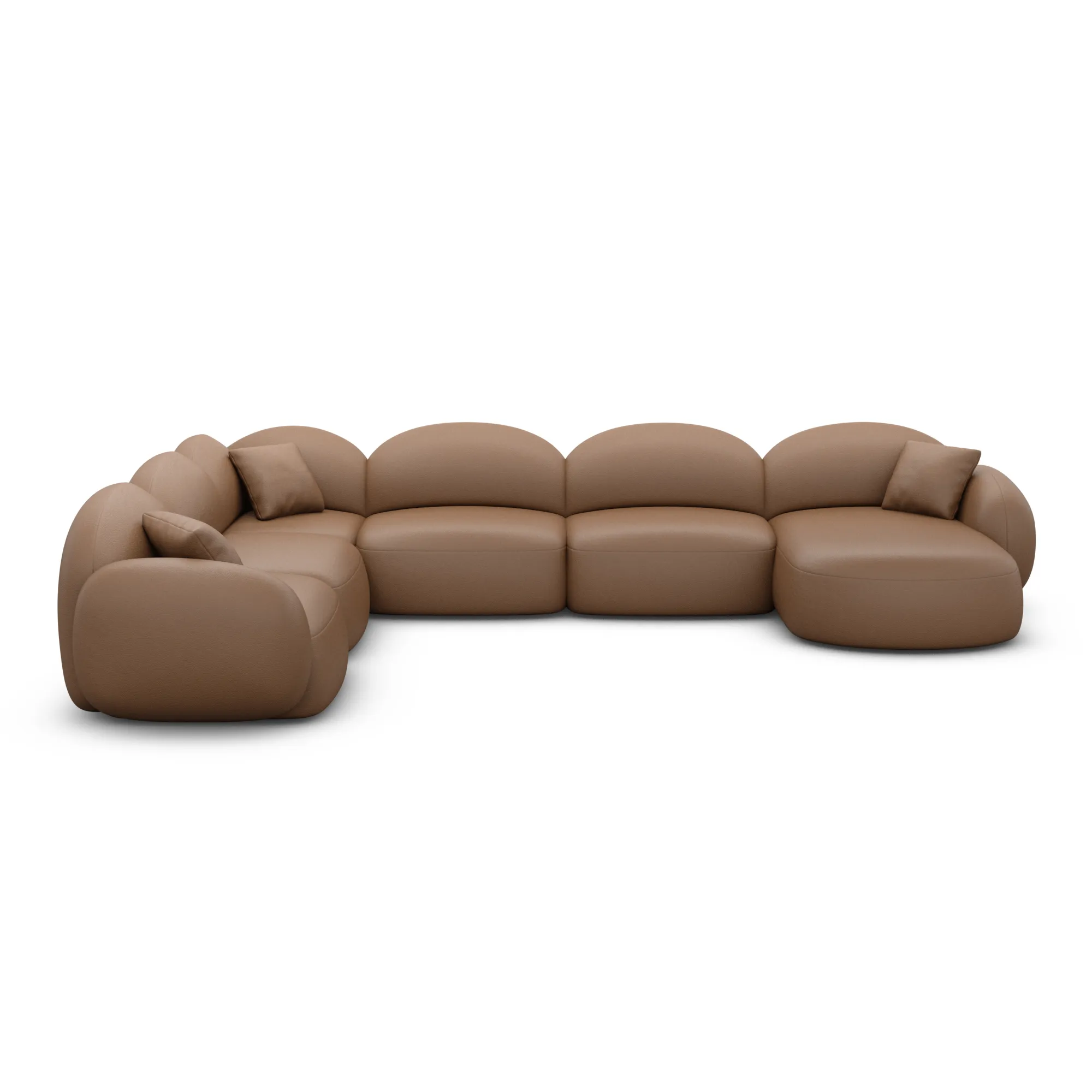 Echtleder U-Form XXL Wohnlandschaft Lumira – Bild 30