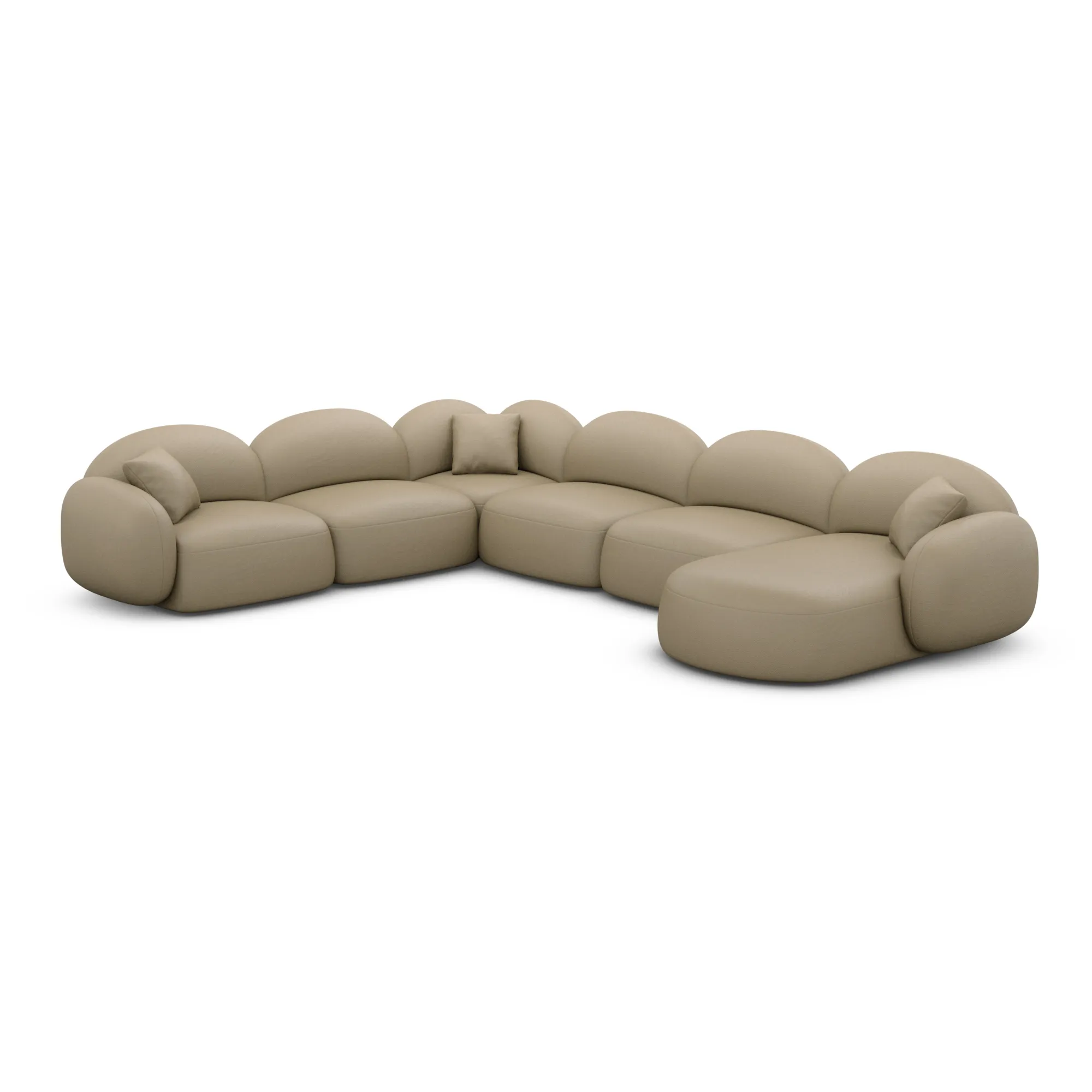 Echtleder U-Form XXL Wohnlandschaft Lumira – Bild 32