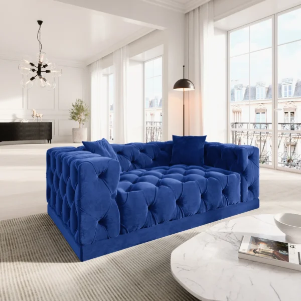 Samtstoff 2-Sitzer Couch Meliva