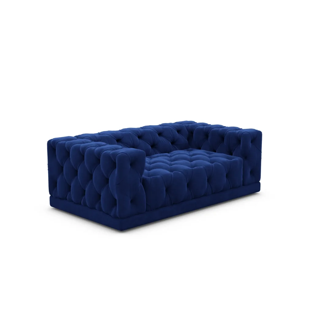 Samtstoff 2-Sitzer Couch Meliva