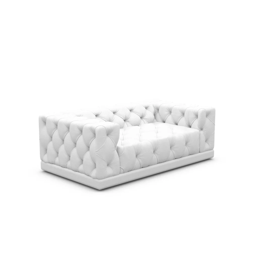 Echtleder 2-Sitzer Couch Meliva