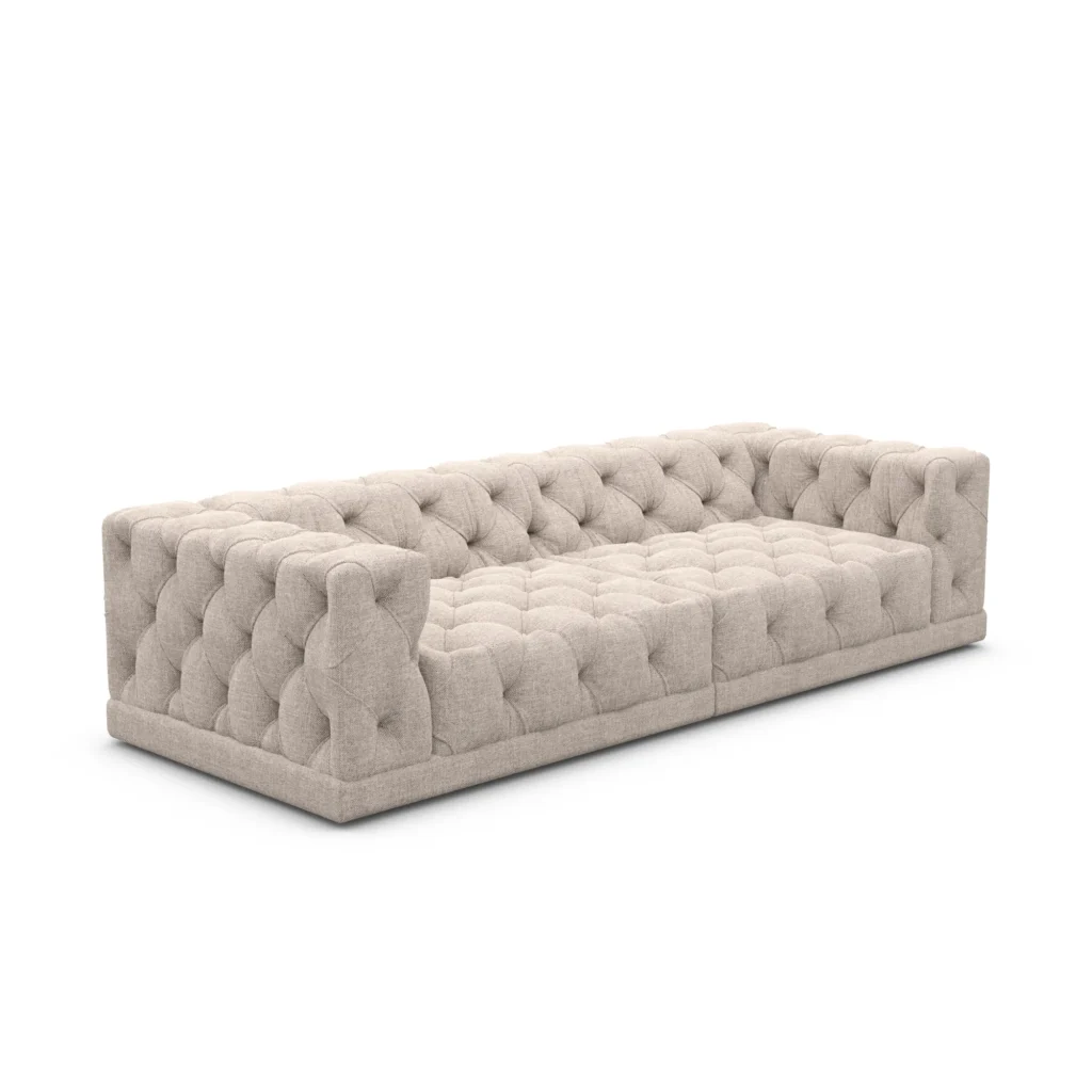 Strukturstoff 4-Sitzer Couch Meliva