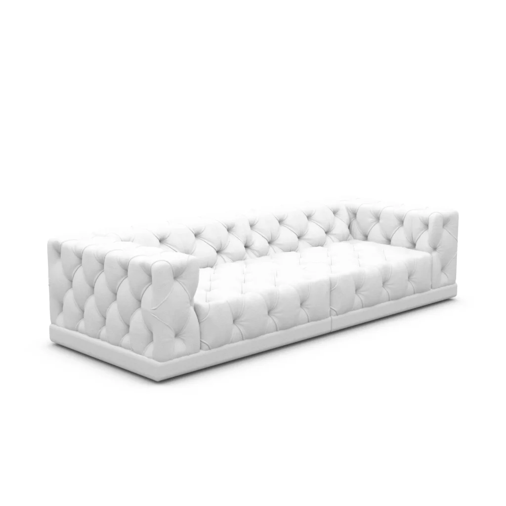 Kunstleder 4-Sitzer Couch Meliva