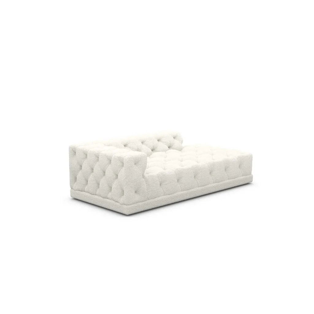 Bouclé Chaise Lounge Meliva