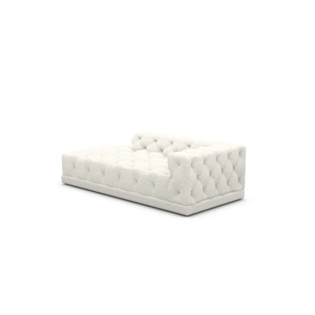Bouclé Chaise Lounge Meliva