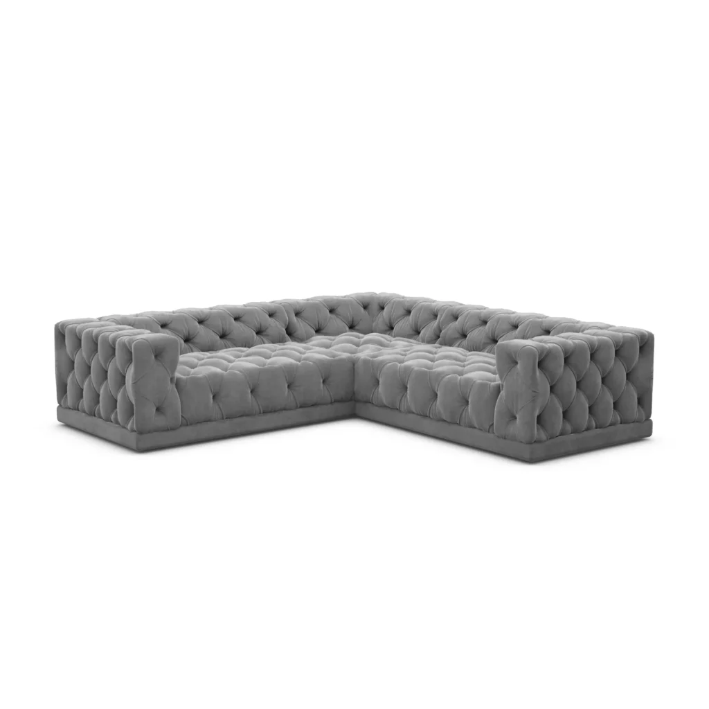 Samtstoff Ecksofa Meliva