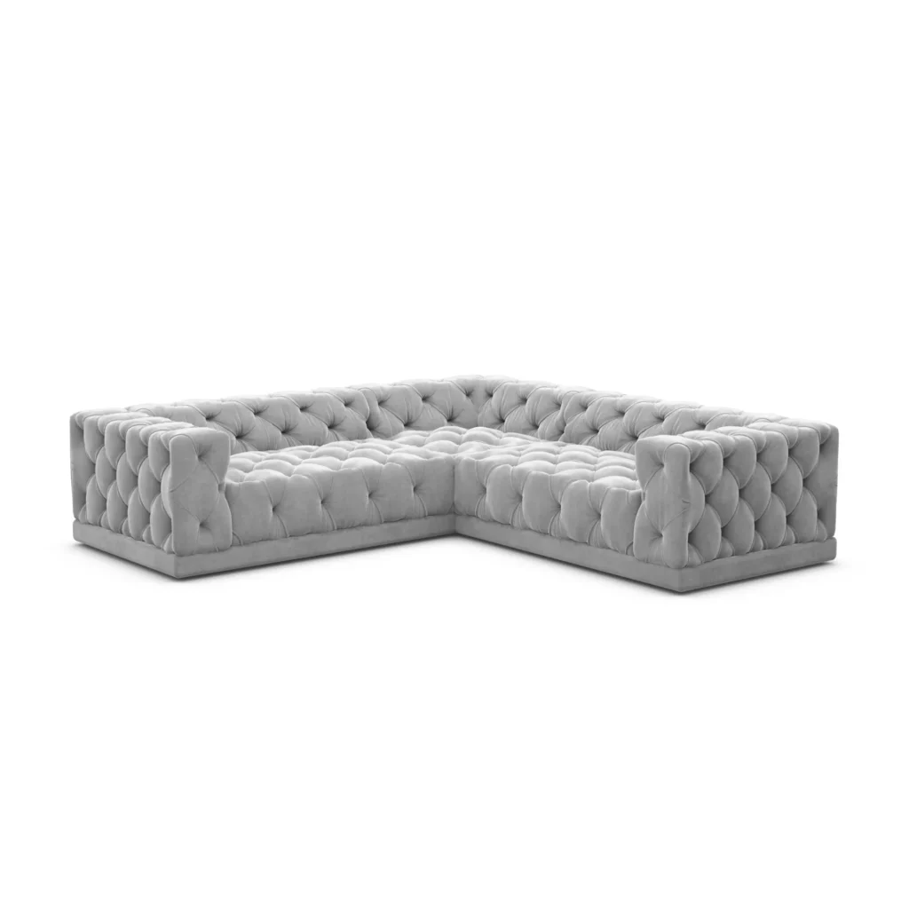 Samtstoff Ecksofa Meliva