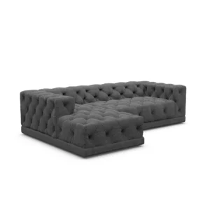 Strukturstoff L-Form Sofa Meliva