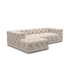 Strukturstoff L-Form Sofa Meliva