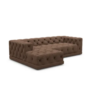 Strukturstoff L-Form Sofa Meliva