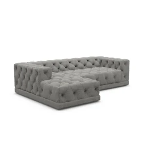 Strukturstoff L-Form Sofa Meliva