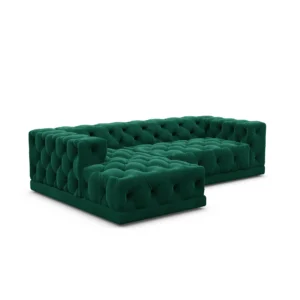 Samtstoff L-Form Sofa Meliva