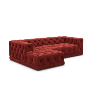 Samtstoff L-Form Sofa Meliva