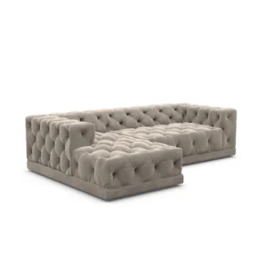 Samtstoff L-Form Sofa Meliva