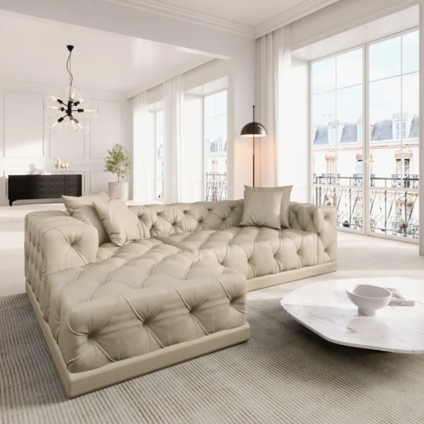 Echtleder L-Form Sofa Meliva