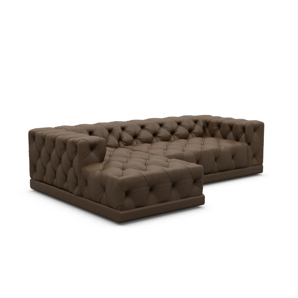 Echtleder L-Form Sofa Meliva