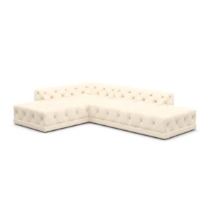 Strukturstoff L-Form Lounge Sofa Meliva