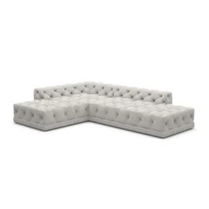 Strukturstoff L-Form Lounge Sofa Meliva
