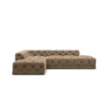 Samtstoff L-Form Lounge Sofa Meliva