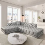 Echtleder L-Form Lounge Sofa Meliva