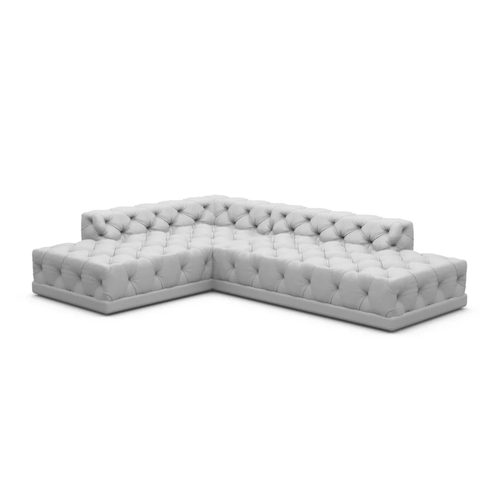 Echtleder L-Form Lounge Sofa Meliva