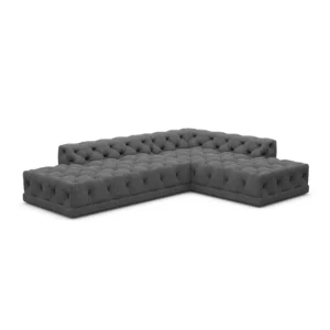 Strukturstoff L-Form Lounge Sofa Meliva