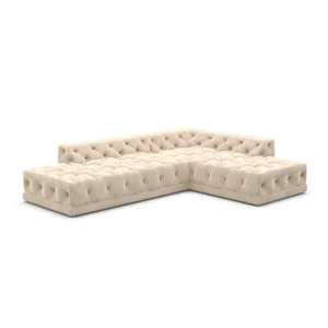 Samtstoff L-Form Lounge Sofa Meliva