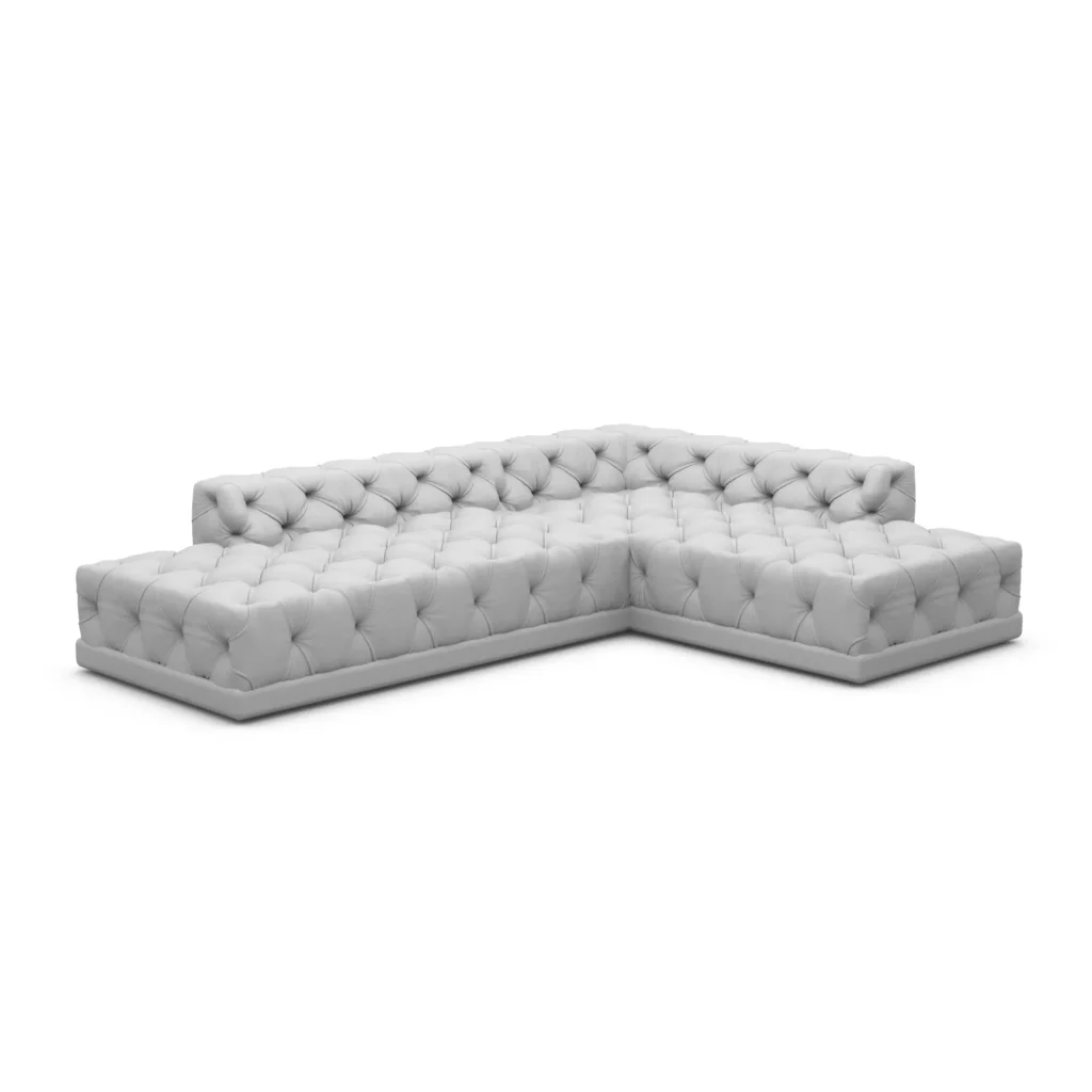 Echtleder L-Form Lounge Sofa Meliva