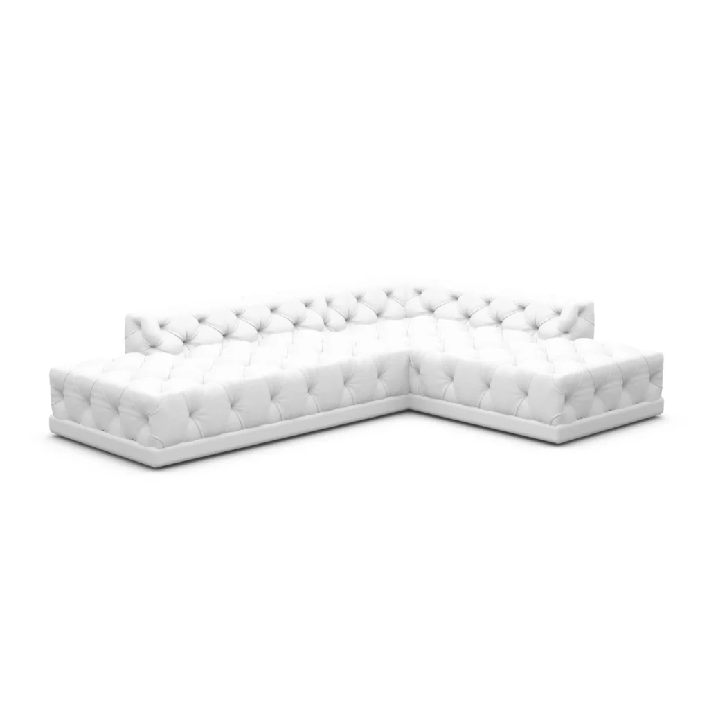 Echtleder L-Form Lounge Sofa Meliva