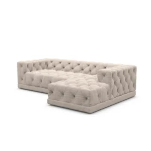 Strukturstoff L-Form Sofa Meliva