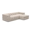Strukturstoff L-Form Sofa Meliva