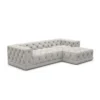 Strukturstoff L-Form Sofa Meliva