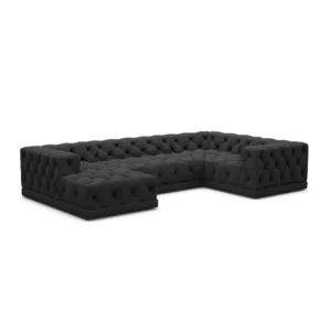 Strukturstoff U-Form XL Wohnlandschaft Meliva