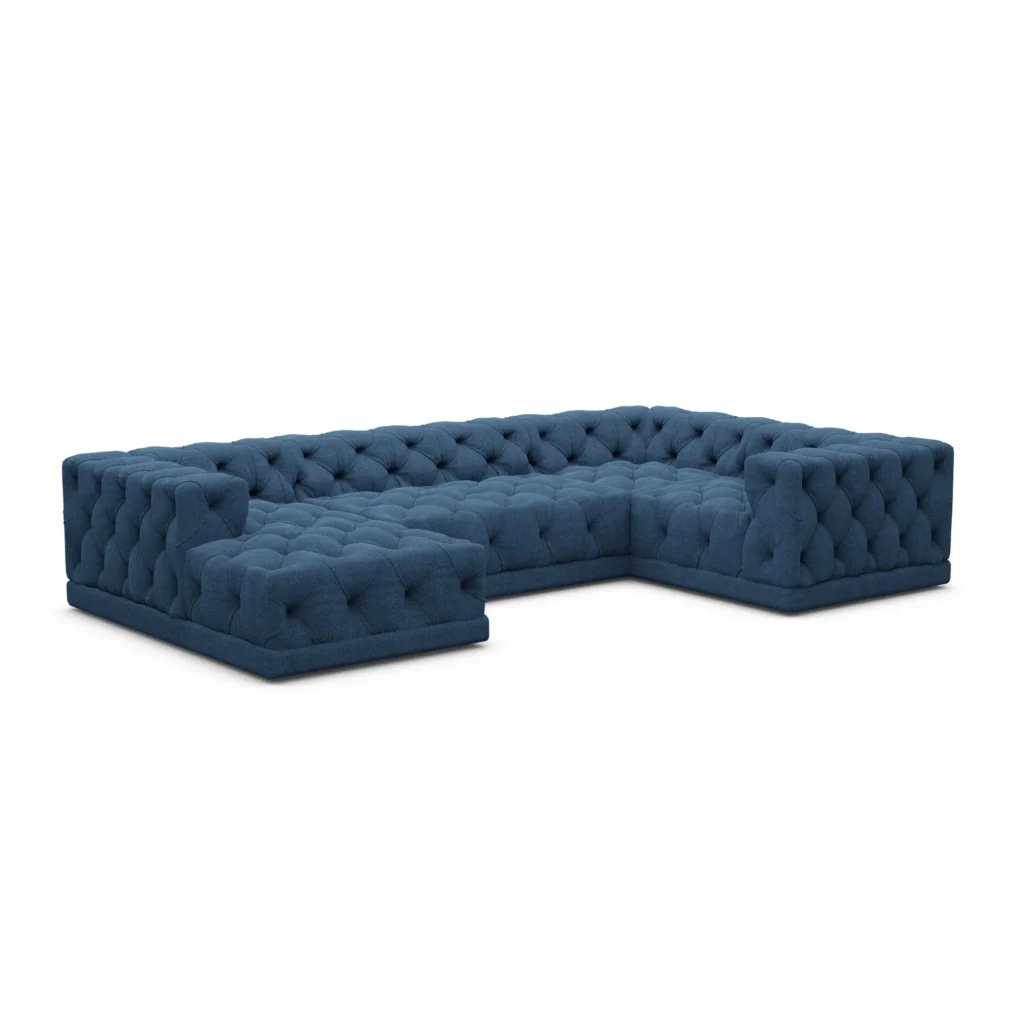 Strukturstoff U-Form XL Wohnlandschaft Meliva