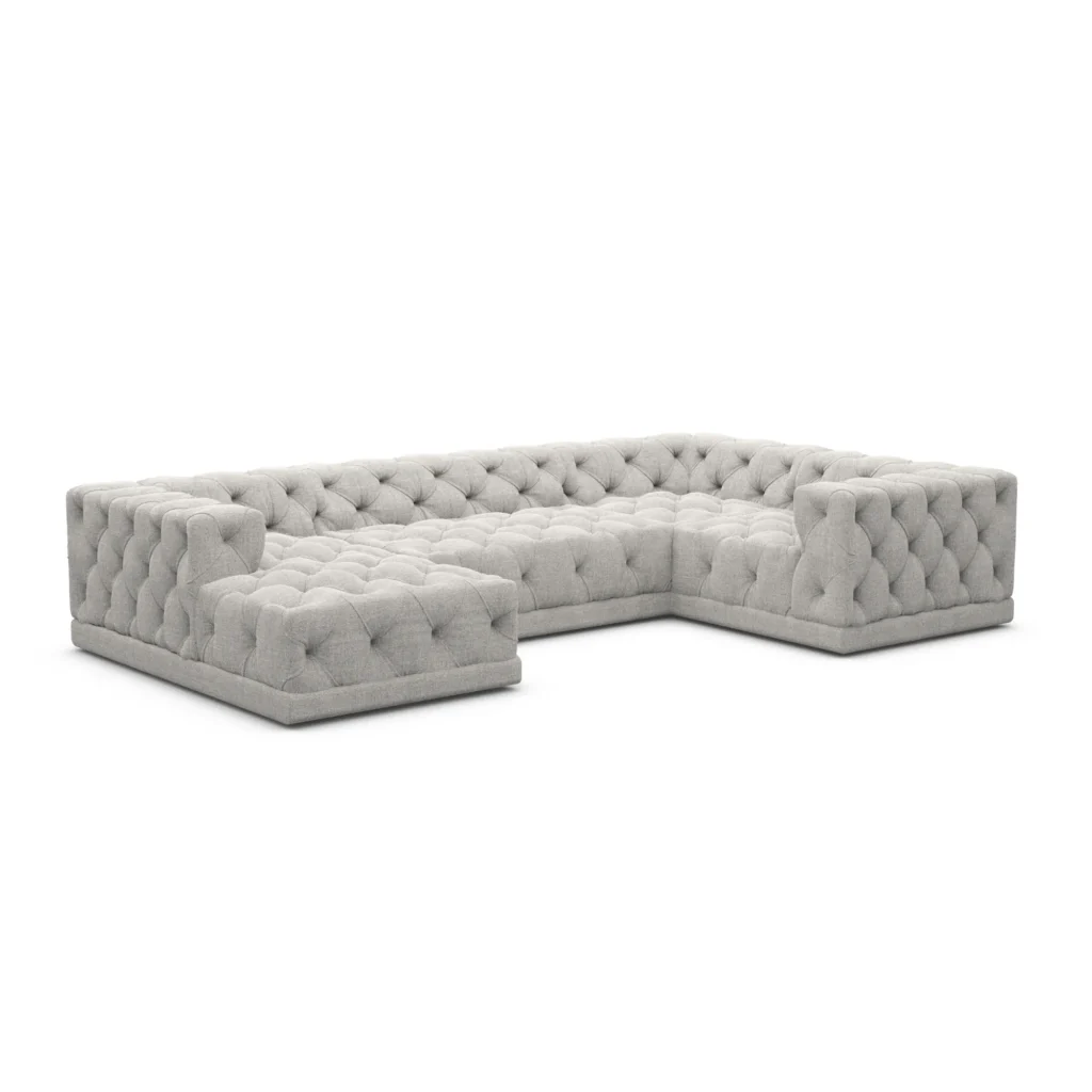 Strukturstoff U-Form XL Wohnlandschaft Meliva