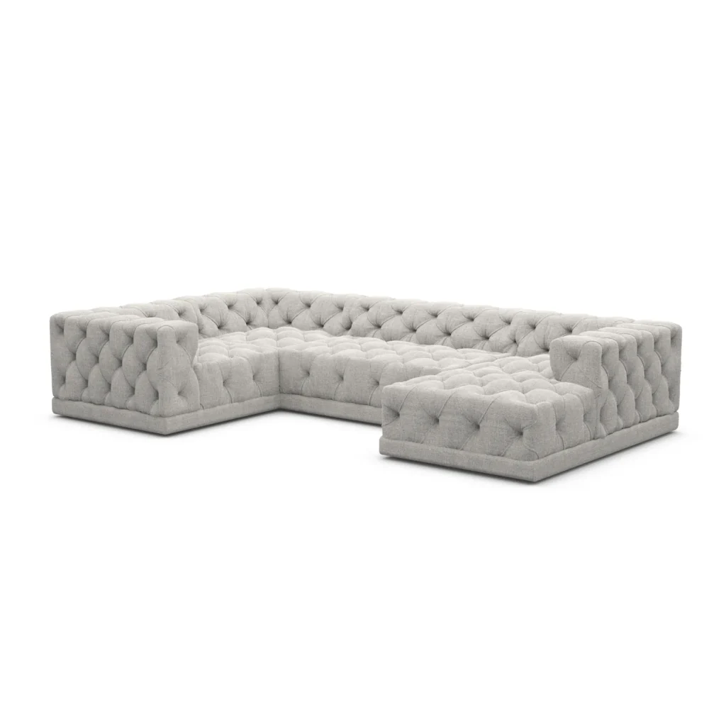 Strukturstoff U-Form XL Wohnlandschaft Meliva