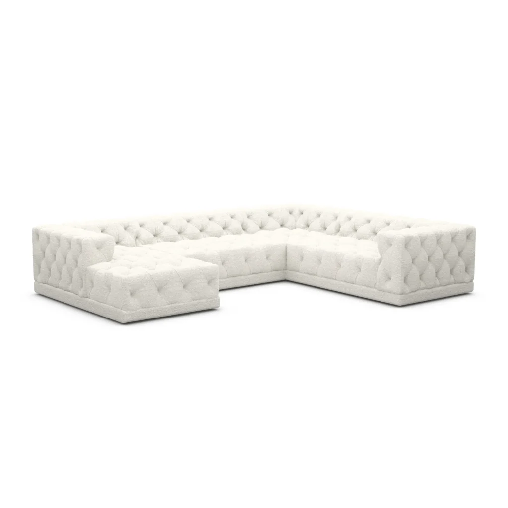 Bouclé U-Form XXL Wohnlandschaft Meliva