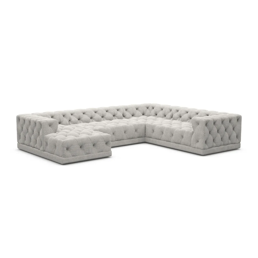 Strukturstoff U-Form XXL Wohnlandschaft Meliva