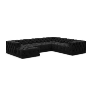 Samtstoff U-Form XXL Wohnlandschaft Meliva
